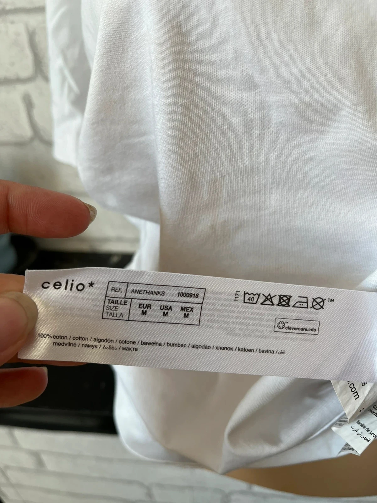 Camiseta blanca para hombre – Talla 38 – CELIO – photo 4